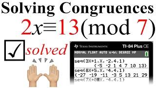 Solving Linear Congruences Modular Arithmetic