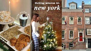 Living Alone in NYC  cozy winter days decorating my apt for christmas holiday markets