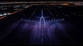 Drone show plane lands on runway of Zayed International Airport  SKYMAGIC