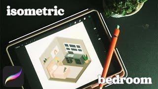 Isometric Bedroom  Procreate