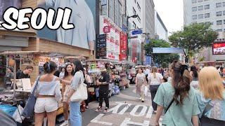 Myeongdong Walking Tour. Seoul City Korea 4k City Tour