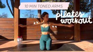 10MIN arm pilates workout  toned and slim arms  no equipment needed