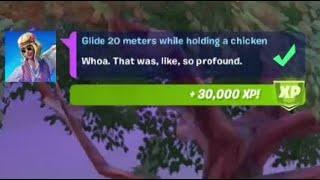 Fortnite Challenge - Glide 20 meters while holding a chicken - location - Chapter 2 Season 7