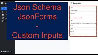 Custom renderers in JsonSchema + JsonForms