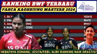 Komang JesitaFebi dkk Naik Update Ranking BWF Terbaru Usai Badminton Kaohsiung Masters 2024