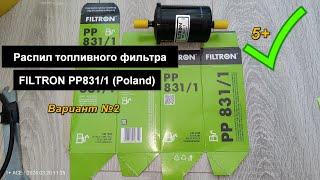 Распил топливного фильтра FILTRON PP8311 Poland №2. Аналог MANN WK6002