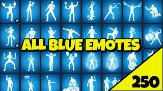 ALL 250 *RARE* RARITY  FORTNITE EMOTES Blue Fortnite Emotes