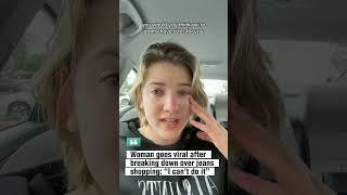 Woman goes viral after breaking down over jeans shopping “I can’t do it” #viral #youtubeshorts #new