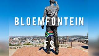 Driving around Bloemfontein  Free State  South Africa 