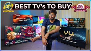  Best TVs To BUY  Amazon Great Indian Festival & Flipkart Big Billion Days 2024