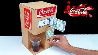 Как сделать дома автомат с Кока-Колой из картонной кор