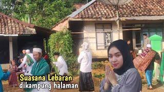 Suasana Lebaran di kampung  desa asri kampung indah pedesaan Jawa barat