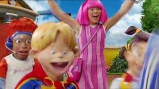 The Lazytown intro but its in English Polish Romanian Hungarian Russian and Dutch at once