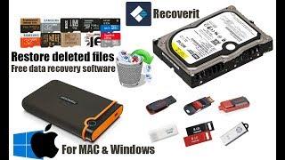 How to restore deleted files with Recoverit free data recovery software