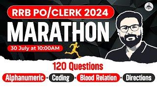 RRB POClerk Reasoning Marathon 2024 Alpha-Coding-Blood-Relation Direction Reasoning By Saurav Sir