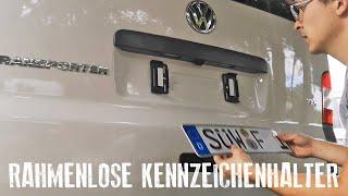 Montage rahmenloser Kennzeichenhalter am Campervan T5 Simple Fix - Nummernschild wechseln - Test