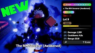 I got FIRST NEW SHINY SECRET The Rift Sorcerer Anime Defenders