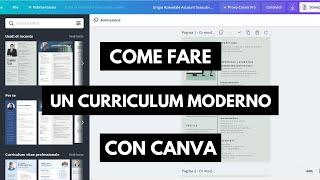 Come fare il cv moderno con Canva - Utilissimo.. una svolta