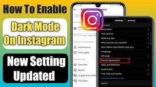 How to Enable Dark Mode on Instagram After New Settings Update 2023  Instagram Dark Theme Settings