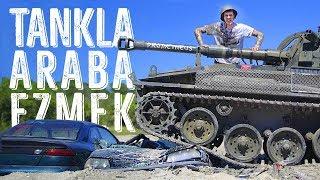 AMERİKADA GERÇEK TANKLA ARABA EZMEK