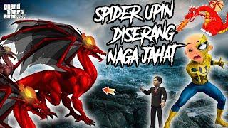 Spiderman Upin diserang Naga Raksasa Jahat Sultan Bocil kabur bersama Naga Baik GTA5