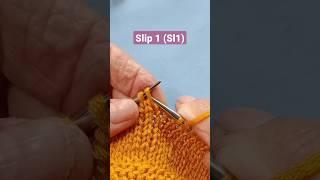 Slip One SL1 Knitting Abbreviation #knitting