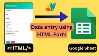 Google Sheets  Data Entry using HTML Form #googlesheets #appsscript #dataentry