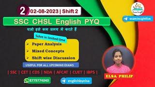 CLASS II = SSC CHSL Previous Year Questions-2023  ENGLISH LANGUAGE  Useful for upcoming exams