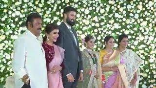 Mohan Babu with Family Attends @Jayasudha Son Nihar Wedding Reception - Cinema garage