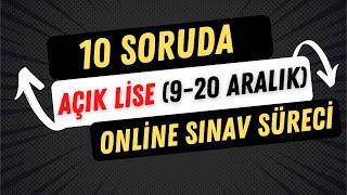 Açık Lise Online Sınav Detayları