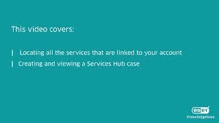 Create or view a case in ESET Services Hub