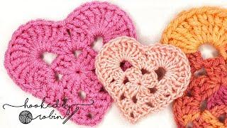 How to Crochet a Granny Heart Shape  Great as a Coaster