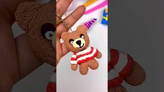  DIY How to make Cute Pink Teddy Bear using polymer clay  Easy Valentine Day Gift Idea  Easy Step
