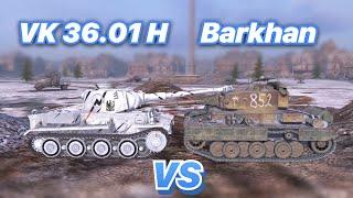 НА ЗАБИВ#100  Немецкие ТЯЖИ 6 уровня  VK 36.01 H vs Barkhan  WoT Blitz  Zlobina Liza