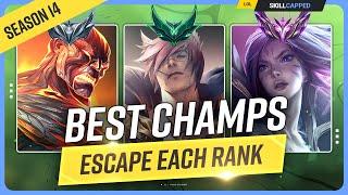 The 5 BEST CHAMPIONS to Climb for EVERY RANK - League of Legends - Season 14