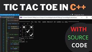 TIC TAC TOE Game Project in C++ With Source Code   Tic Tac Toe   Samehulhaq