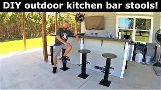 DIY Outdoor kitchen bar stool build #646