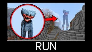 Minecraft wait what meme part 543 Scary Huggy Wuggy is haunting me