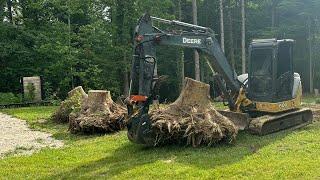 Stump fest continued with the JOHN DEERE 60D