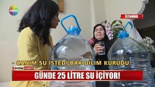 Günde 25 litre su içiyor