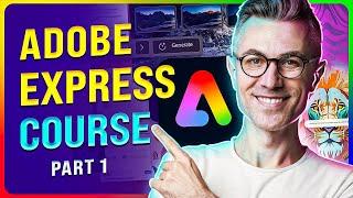 How to use Adobe Express 2024  Adobe Express Course Part 1