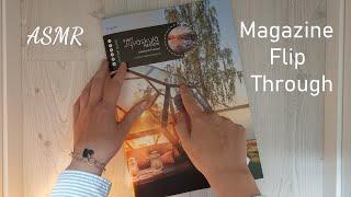 ASMR Flipping through a Finnish travel brochure  Whispering tapping and tracing