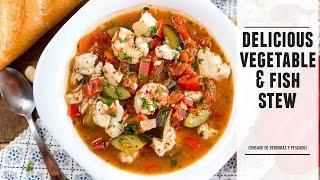 Mediterranean Vegetable & Fish Stew  Easy & Healthy One-Pan Recipe
