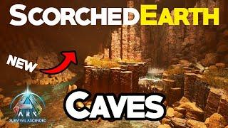 Exploring All The NEW Caves On SCORCHED EARTH In Ark Ascended