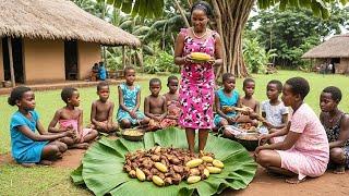 African Village life #Cooking Authentic village food  for lunchV4