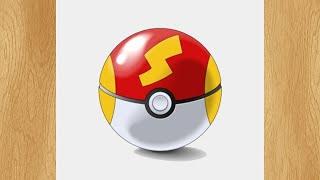 How to Draw a Poke Ball I Fast Ball Drawing Tutorial I Poke Ball