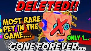 SHINY GIANT ROBOT DELETED FOREVER RAREST PET IS GONE  Bubble Gum Simulator Roblox