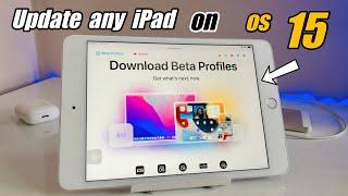 How to Update any iPad on iPad os15  How to install iPad os 15 beta profile     Iin any iPad