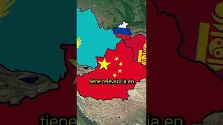 La CASI frontera entre MONGOLIA  y KAZAJISTÁN  - El Mapa de Sebas #shorts