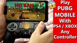 How to Play PUBG MOBILE with a PS4 XBOX or Any Controller in Hindi  No Ban  